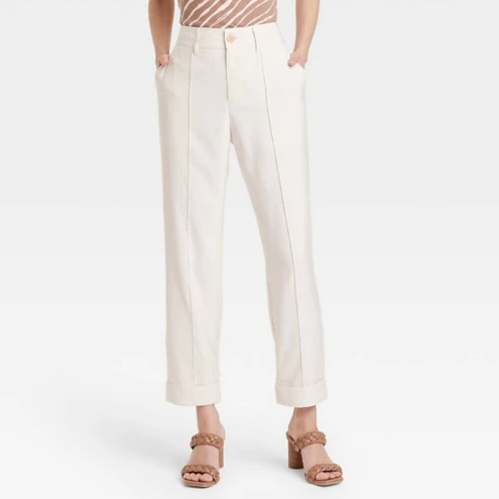 Size 4 or 8 - A NEW DAY - Lightweight Pintuck Ankle Pants NEW